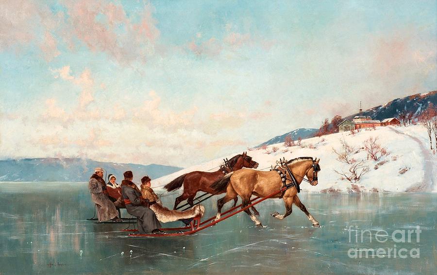 Sleigh Ride #1 Painting by Celestial Images
