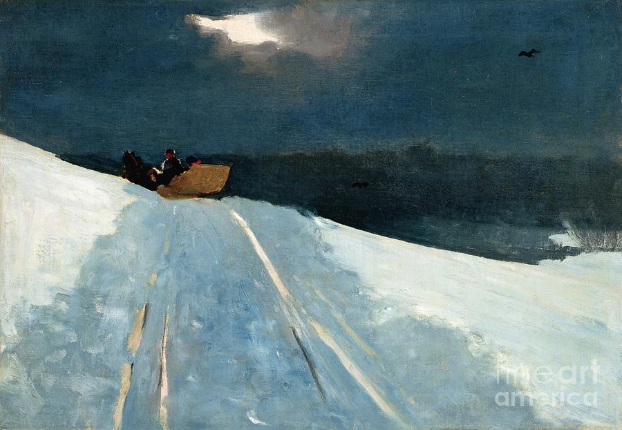 Winslow Homer Painting - Sleigh Ride by Winslow Homer