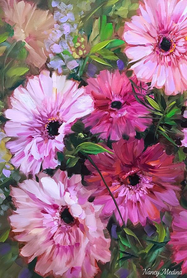 Slice of Heaven Daisies Painting by Nancy Medina | Fine Art America