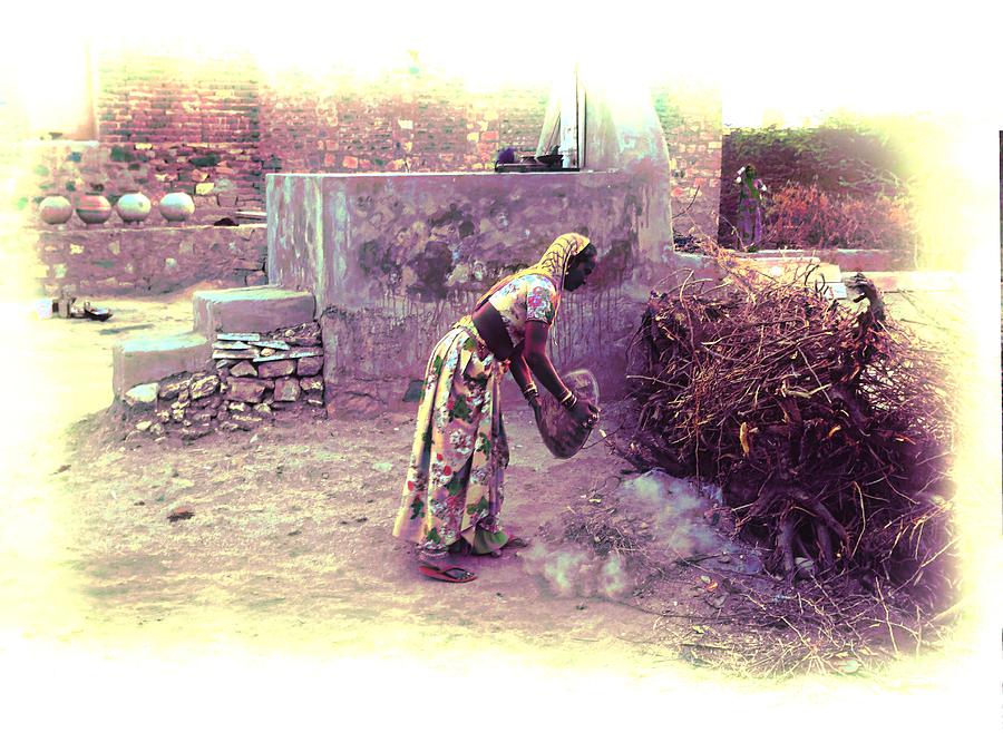 Slice of Life Garbage Disposal Indian Village Rajasthani 2b Photograph by Sue Jacobi
