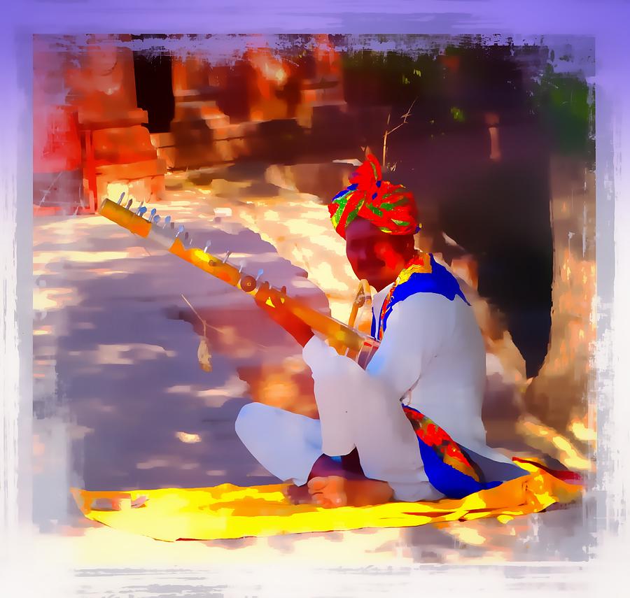 Musician Photograph - Slice of Life Musician Exotic Travel India Rajasthan 3a by Sue Jacobi