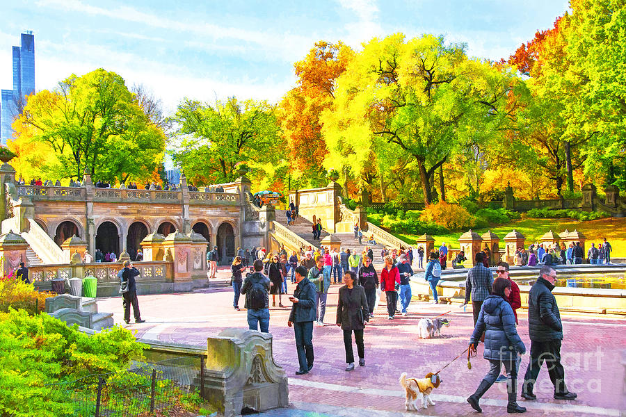 Slice of LIfe NYC-Bethesda Terrace Central Park Photograph by Regina Geoghan