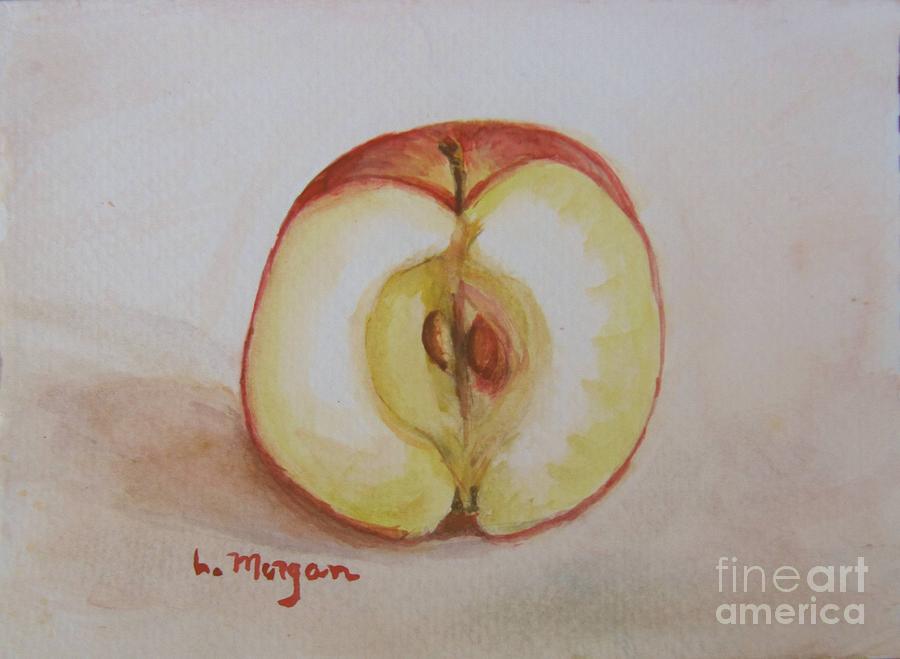 Sliced Apple Painting by Laurie Morgan