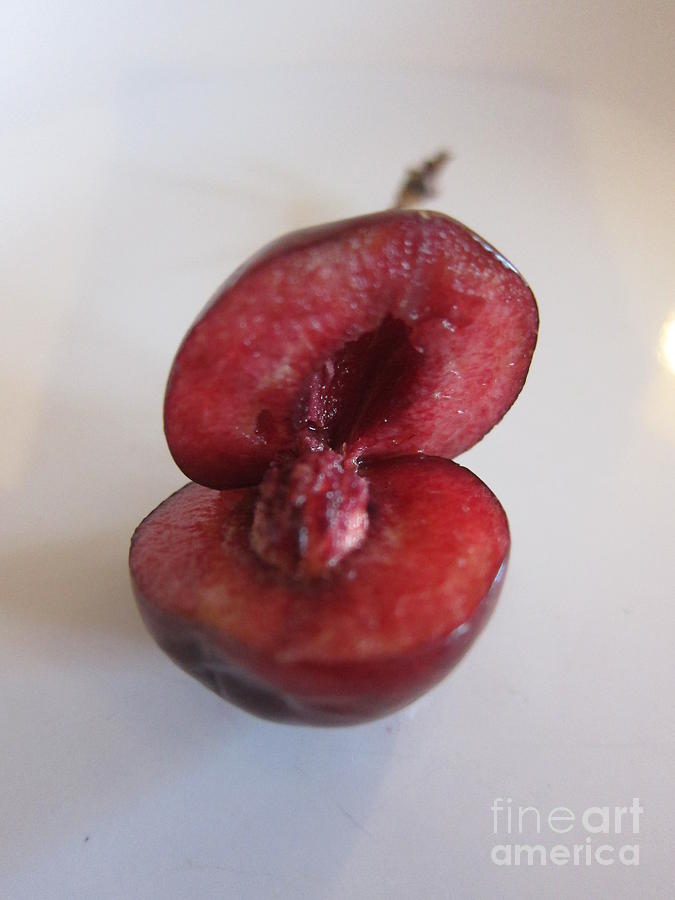 Sliced Cherry Photograph by Funmi Adeshina