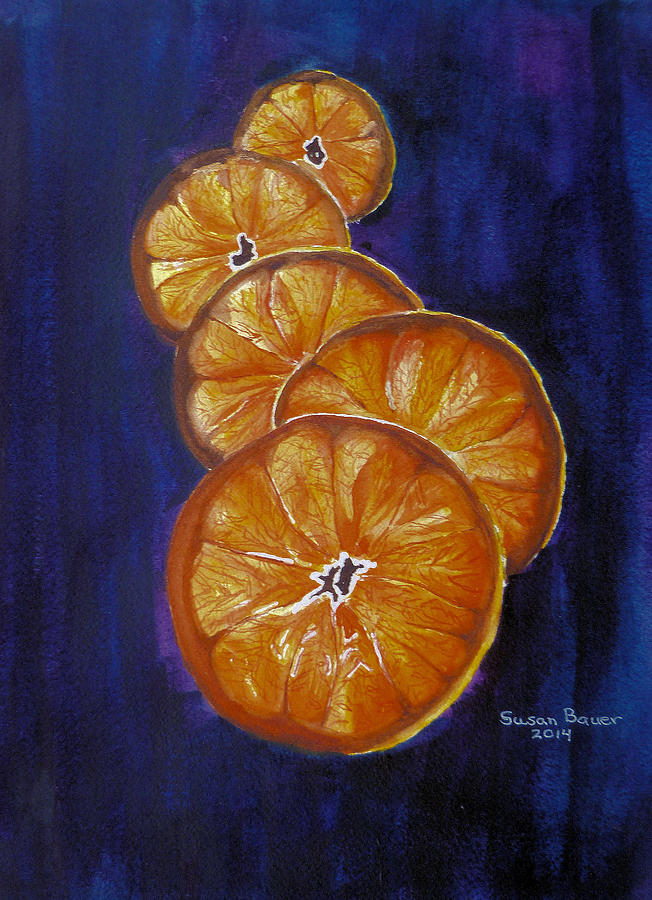 Slices Painting by Susan Bauer