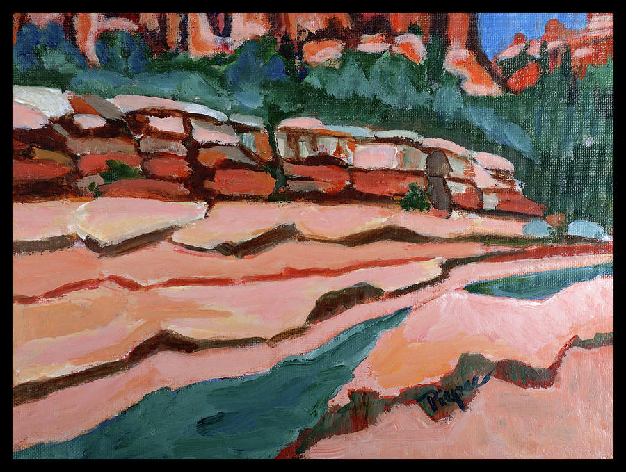Slide Rock State Park Painting - Slide Rock Park in Arizona by Betty Pieper