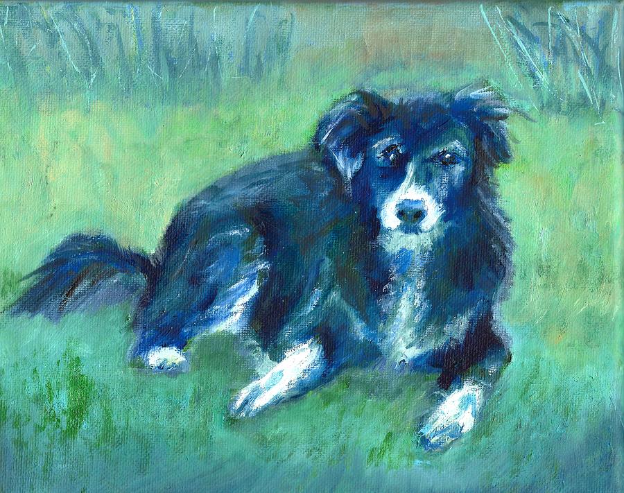 Dog Painting - Slingshot 3 by Olga Kaczmar