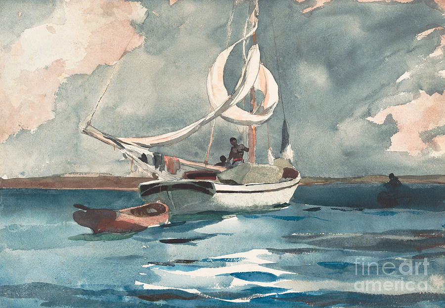 Sloop, Nassau, 1899 Painting by Winslow Homer