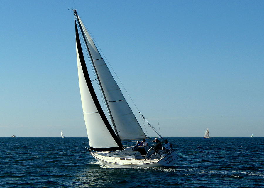 Sloop Photograph by T Guy Spencer