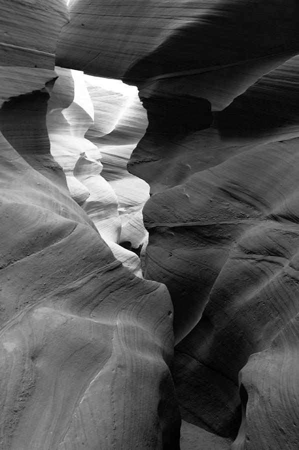 Slot Canyon Black and White Photograph by Scott Sawyer