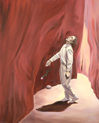 Slot Canyon Painting by Sandi Snead