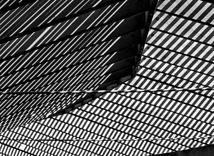 Slotted Roof Shadows Photograph by Christopher McKenzie