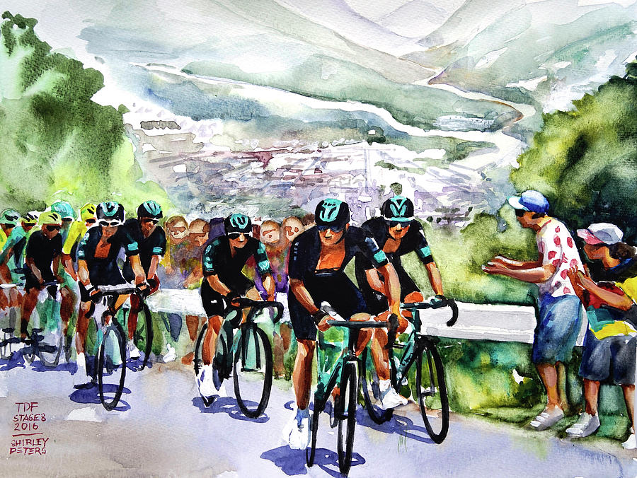 Slow and Steady Team Sky Painting by Shirley Peters