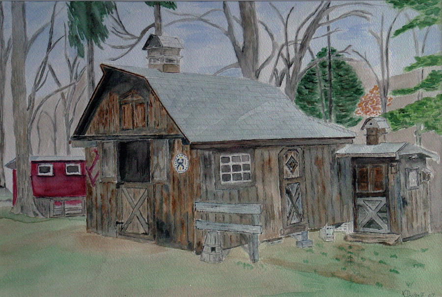 Small Barn East Longmeadow MA Painting by Imagery-at- Work