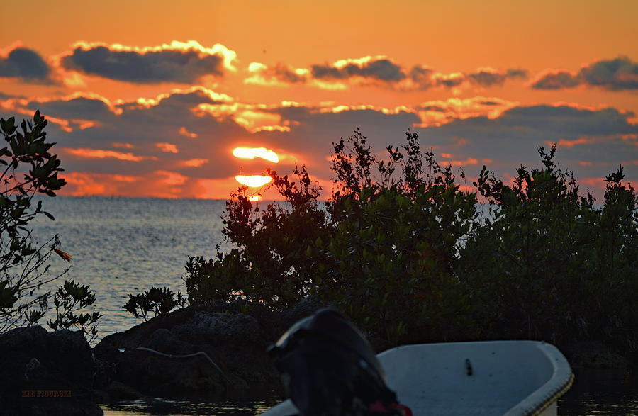 Small Boat Key Largo Sunrise Photograph by Ken Figurski