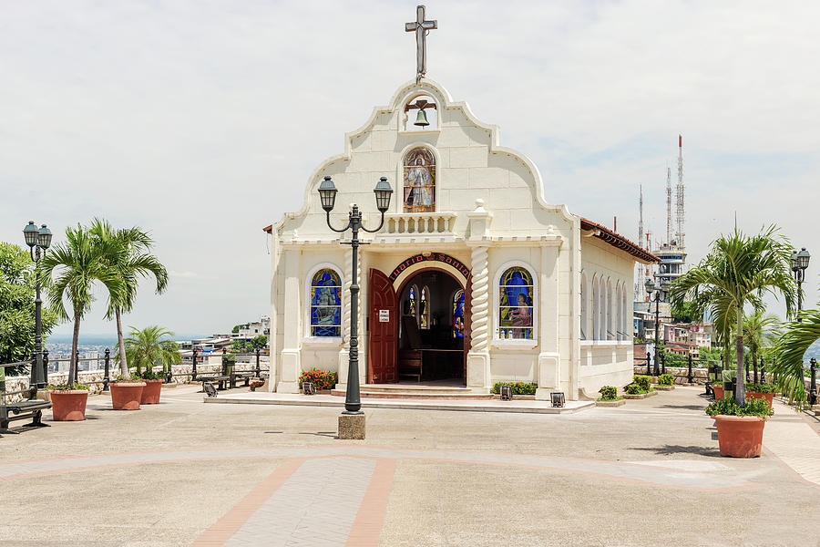 Small Catholic Chapel in Cerro Santa Ana Guayaquil Photograph by Marek Poplawski
