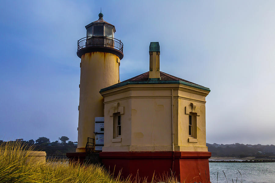 Lighthouse Photograph - Small Coquile River lighthouse by Garry Gay