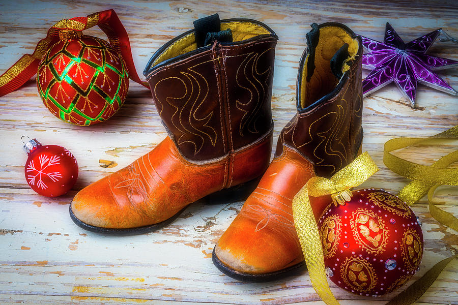 Small Cowboy Boots Christmas Photograph by Garry Gay