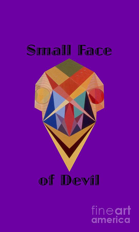 Tarot Painting - Small Face of Devil text by Michael Bellon Tarot Painting - Small Face of Devil text by Michael Bellon