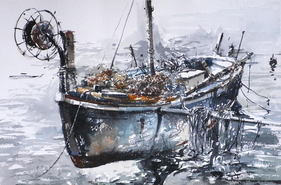 Small Fishing Boat 6 #2 by Tony Belobrajdic