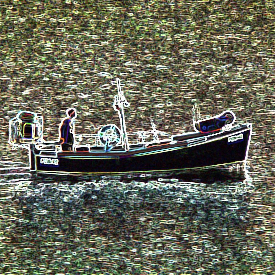 Small Fishing Boat at Sea Photograph by James Hill