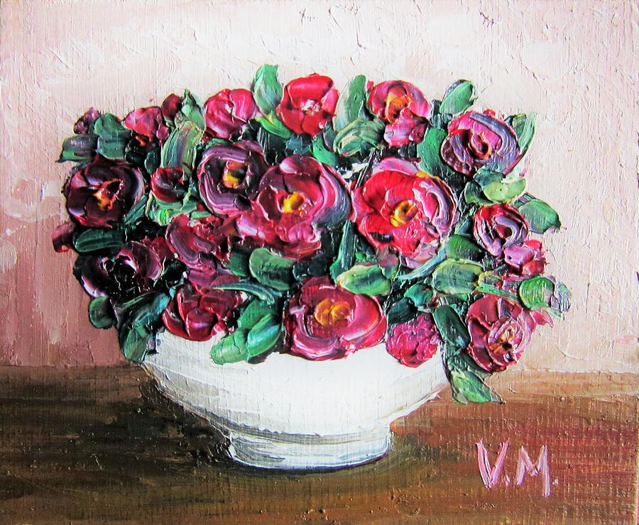 Flower Painting -  Small Flowers by Vesna Martinjak
