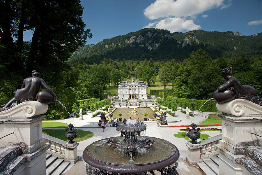 Small Fountains and Sculpures in Terrace Gardens Photograph by Aivar Mikko