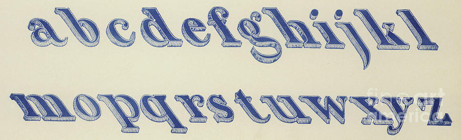Typography Drawing - Small Italian Font by English School