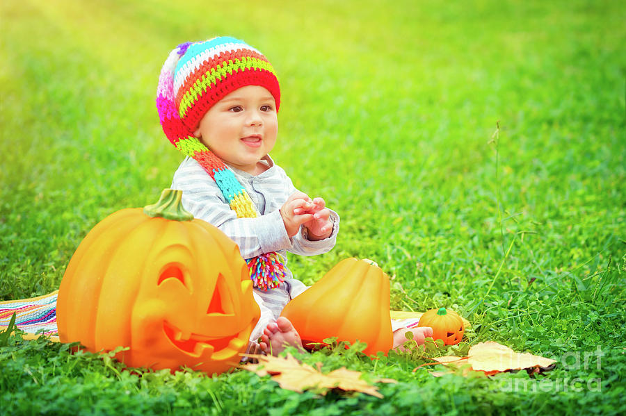 Small kid celebrates Halloween Photograph by Anna Om