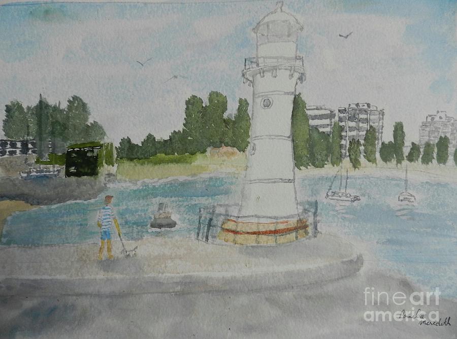 Small Lighthouse One Belmore Basin Painting