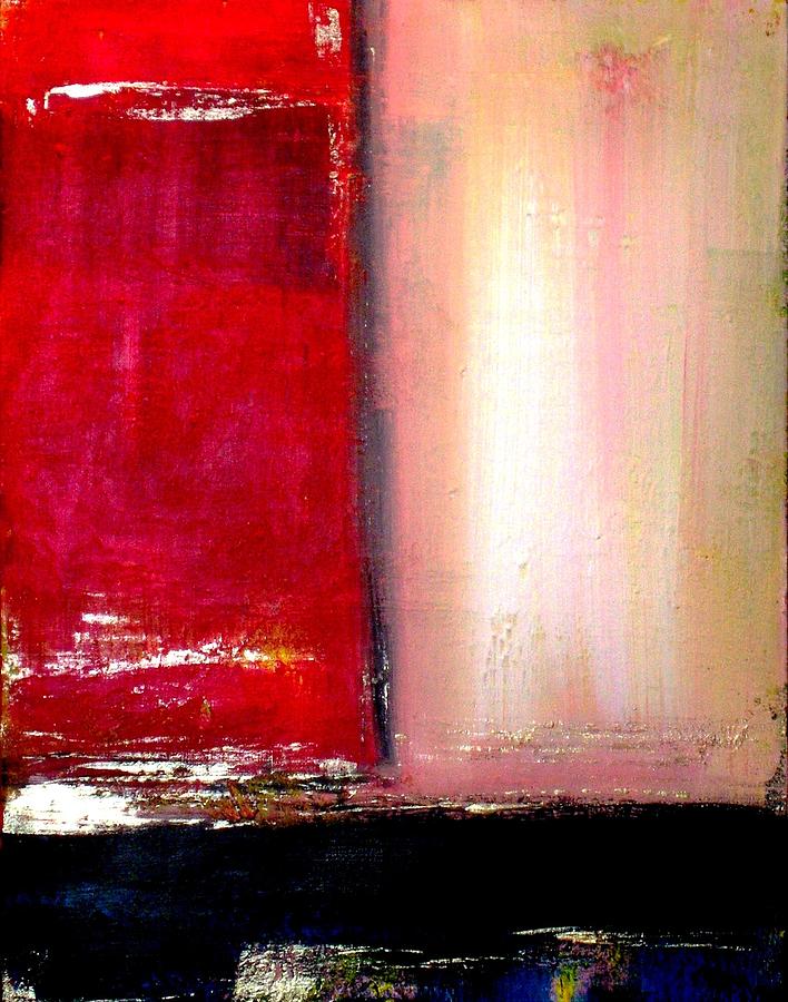 Small Red Abstract Painting by Lilliana Didovic