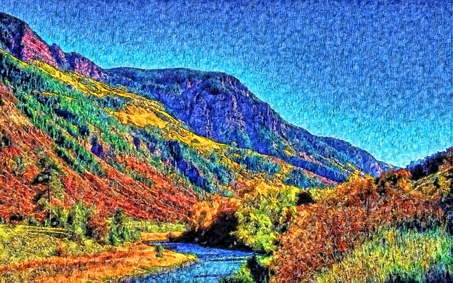 Small River Valley faa2 Digital Art by Modified Image