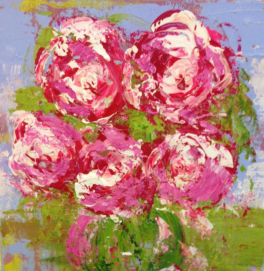 Origins Painting - Small roses by Lynda Klaassen