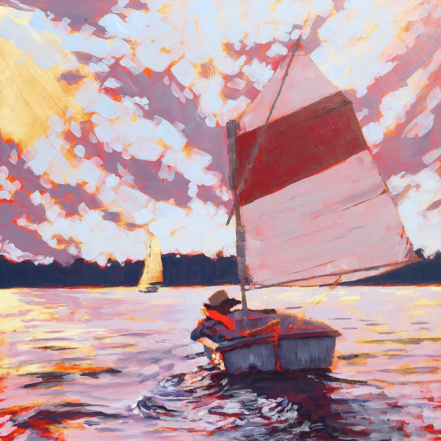 small sailboat painting
