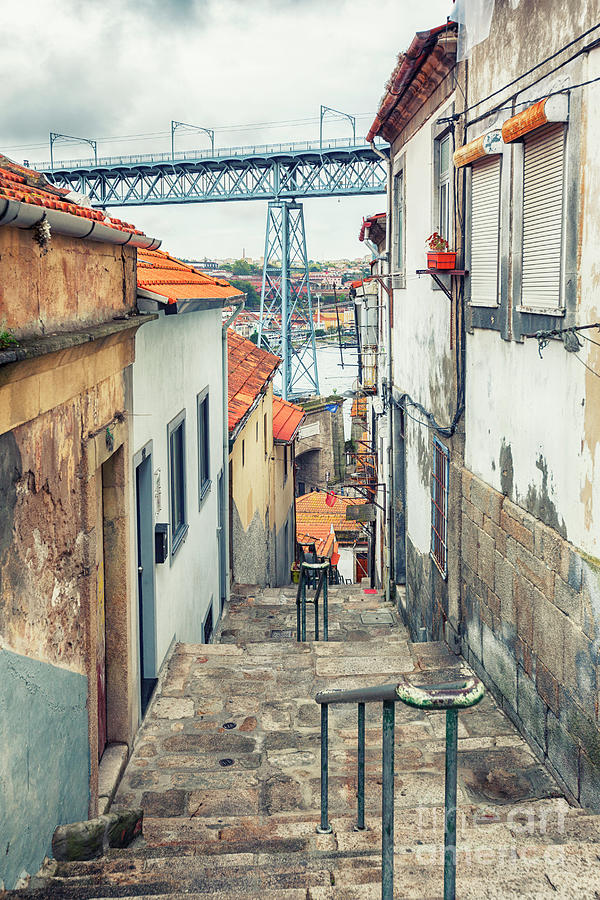 small street in Porto, Portugal Photograph by Ariadna De Raadt