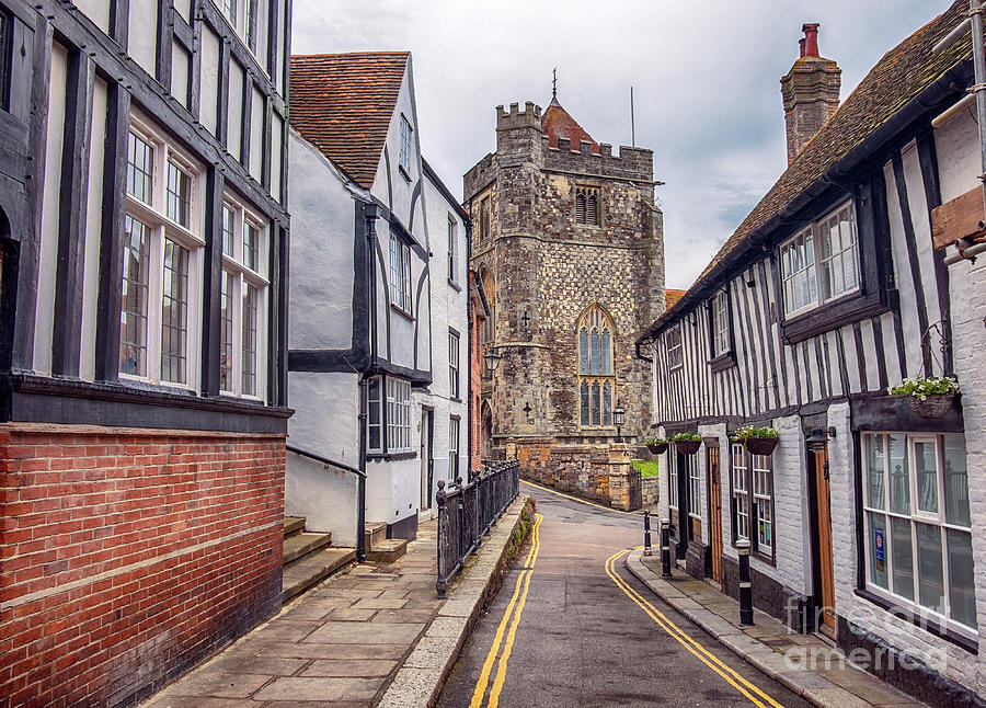 small street to St Clement cathedral in Hastings, UK Photograph by Ariadna De Raadt