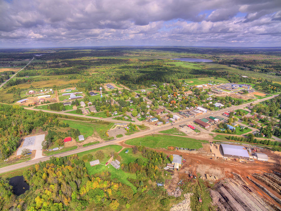 Small Remmer, Minnesota seen by Drone in early Autumn Photograph by Jacob Boomsma - Fine Art America