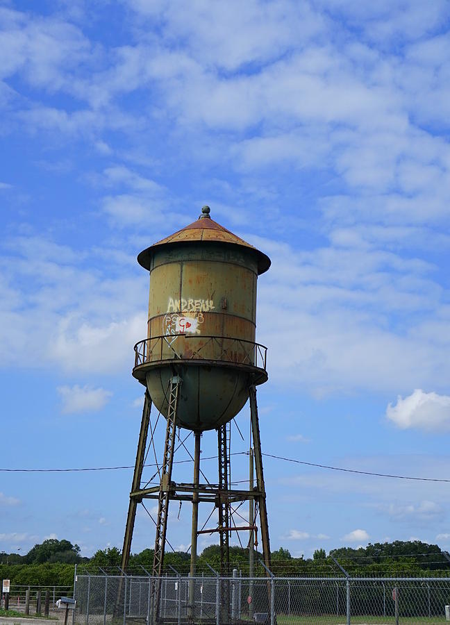 Architecture Photograph - Small Town Water Tower by Laurie Perry