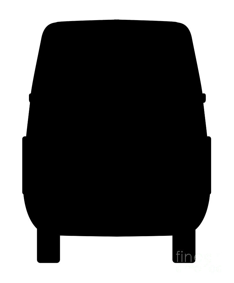 Small Van Rear Silhouette Digital Art by Bigalbaloo Stock