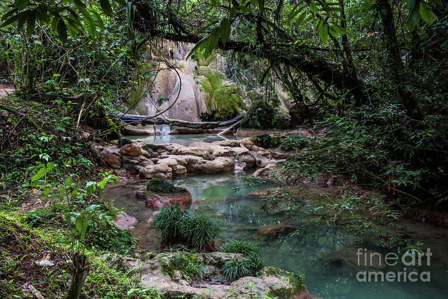 Small Water Fall, Rio Xanil Photograph by Kathy McClure