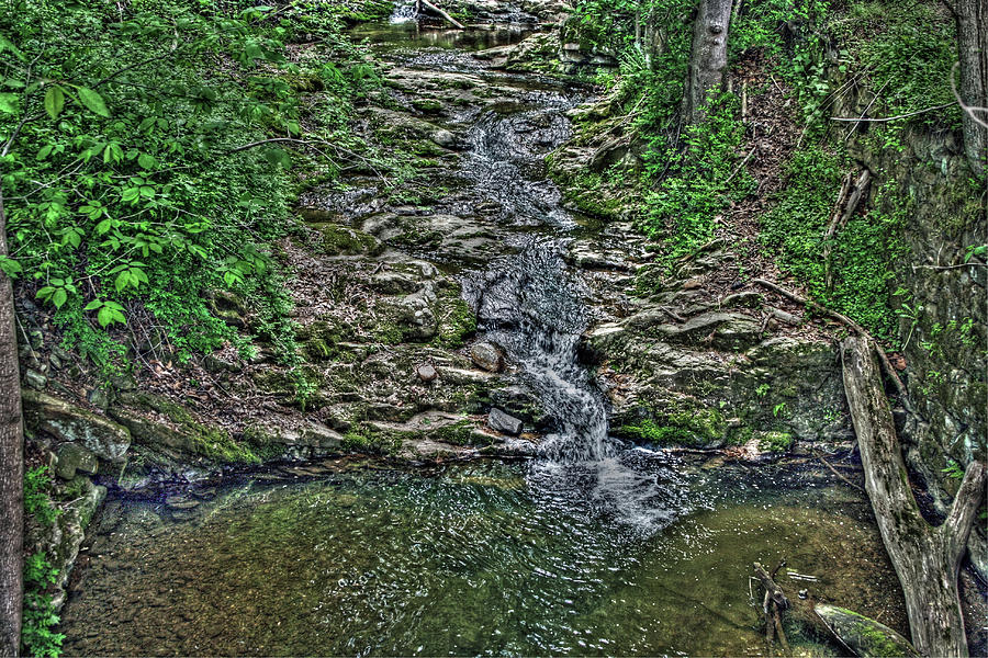 Small waterfall Digital Art by Andy Lawless