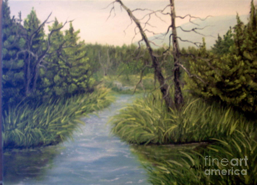 Small Waterways Painting by Peggy Miller