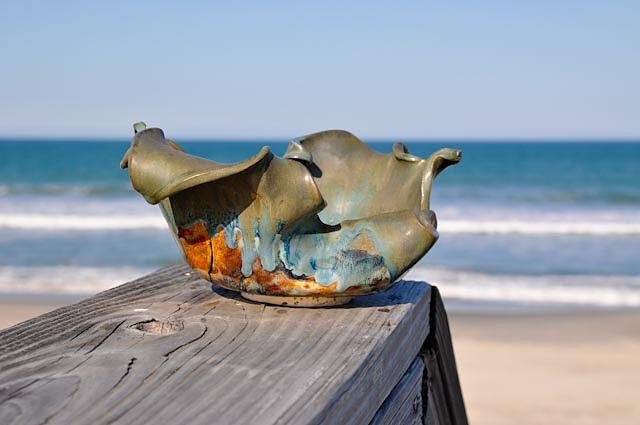 Small wave bowl Sculpture by Gibbs Baum