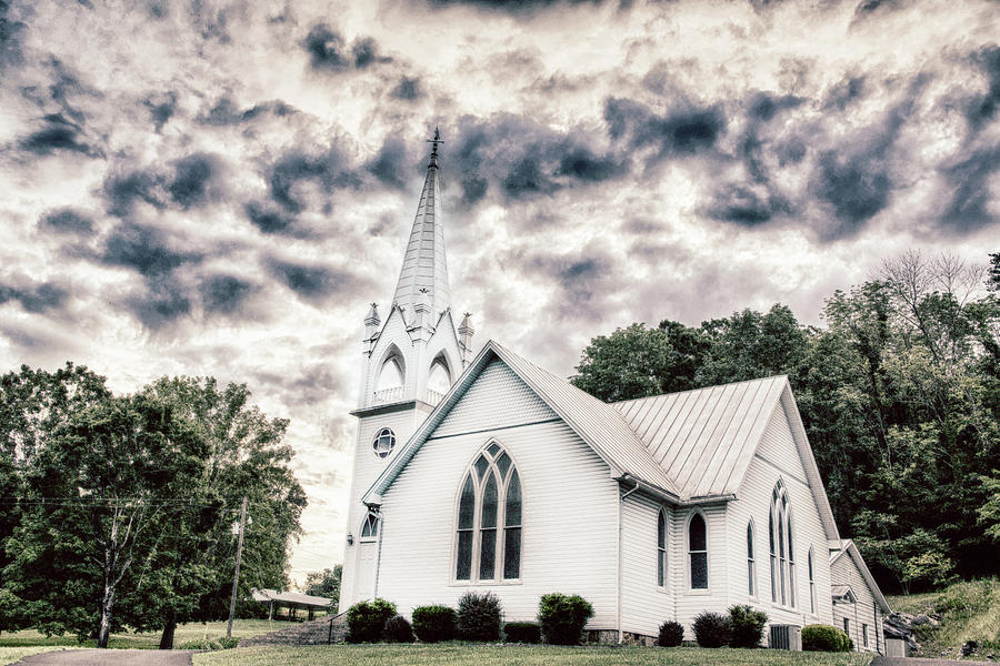 Small White Church Smoky Mountains East Tennessee Area Photograph by ...