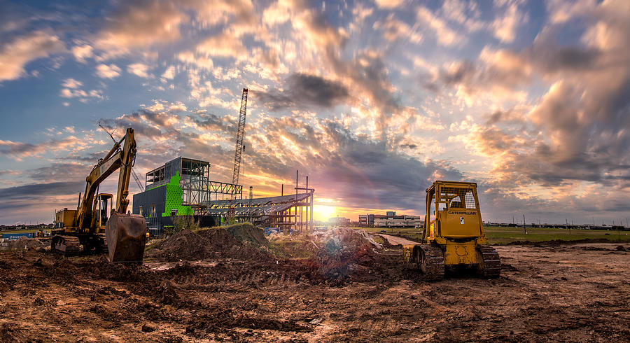 Smart Financial Centre Construction Sunset Sugar Land Texas 11 21 2015 Photograph by Micah Goff
