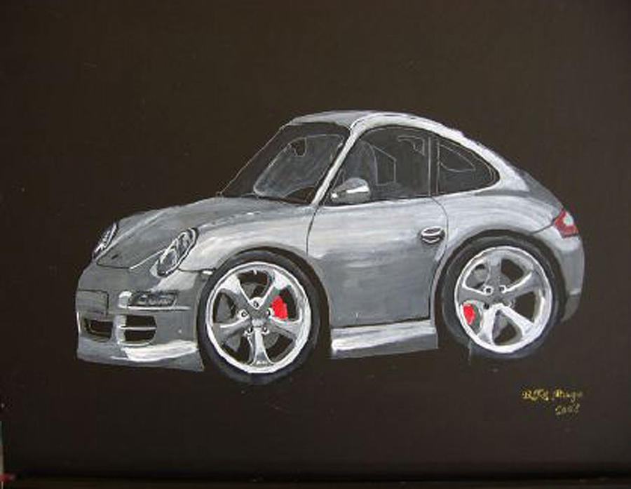 Smart Porsche Painting by Richard Le Page