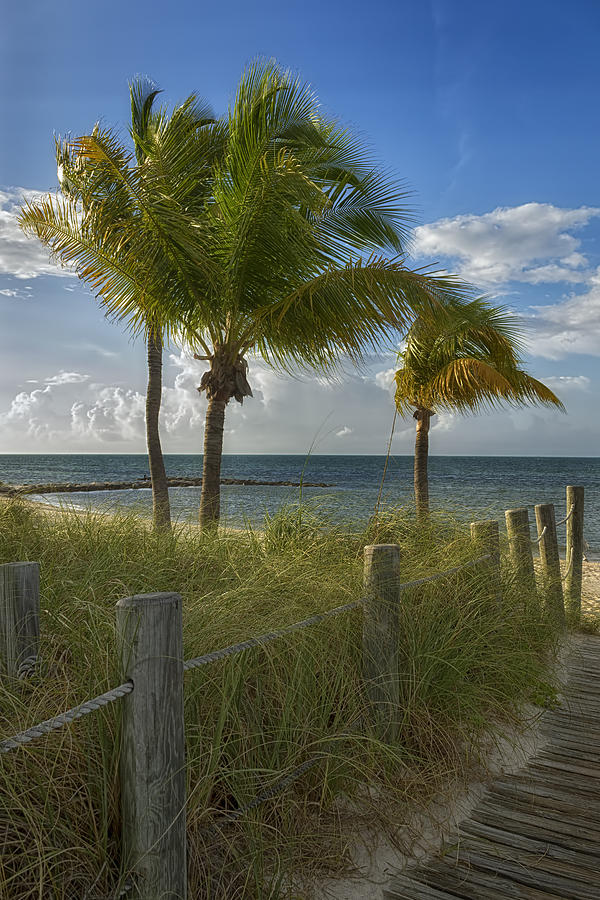 Sunset Photograph - Smathers Beach - Key West by Kim Hojnacki