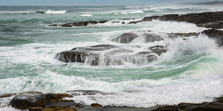 Smelt Sands Crashing Waves Photograph by Mark Rogers