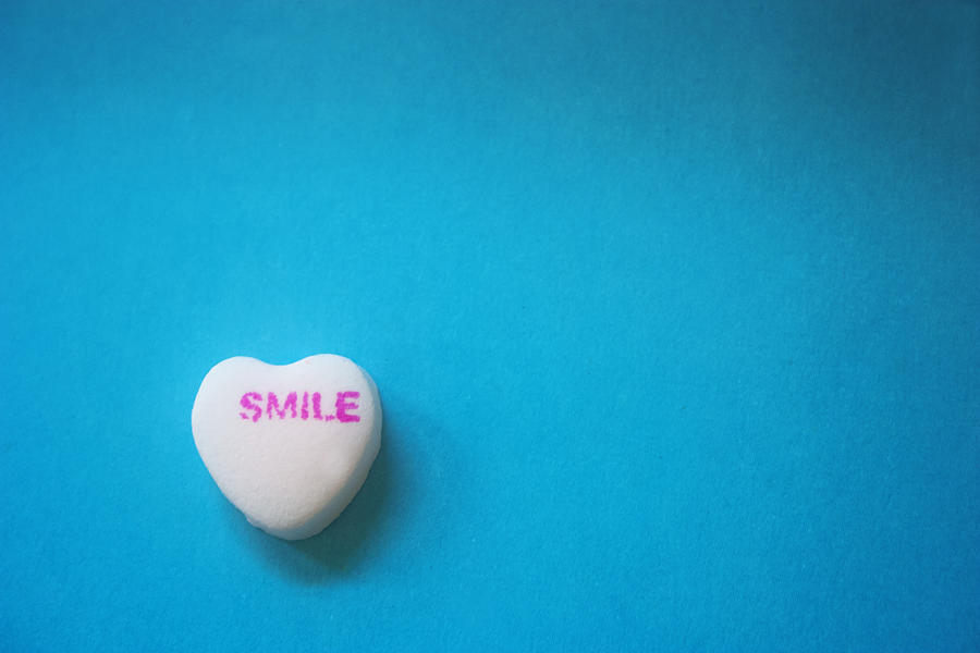 Smile candy heart  Photograph by Toni Hopper
