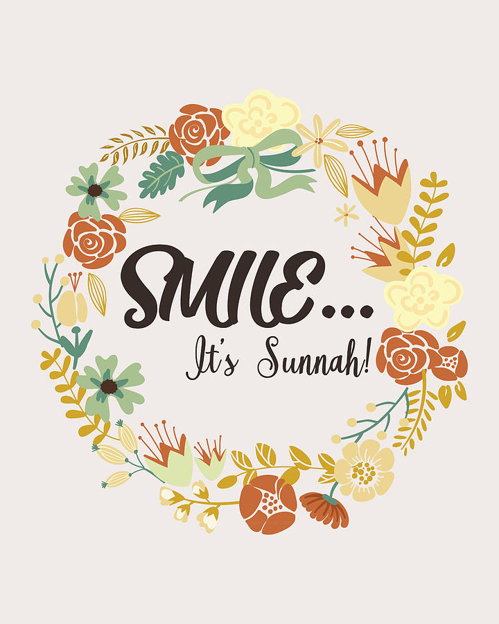 Smile It's Sunnah Digital Art by Anam Hamid | Fine Art America